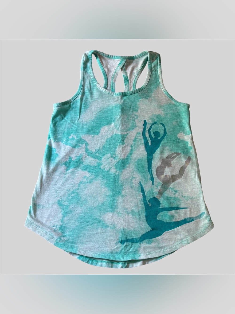Girl’s Turquoise Tie Dye Dancer Active Tank